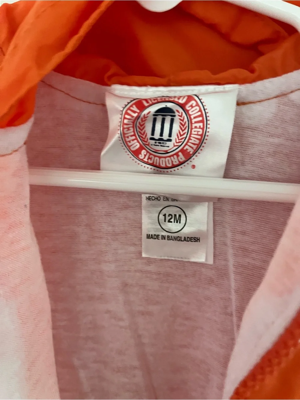 Tennessee Volunteers 1pc Windbreaker Jumpsuit VOLS Size 12 Months